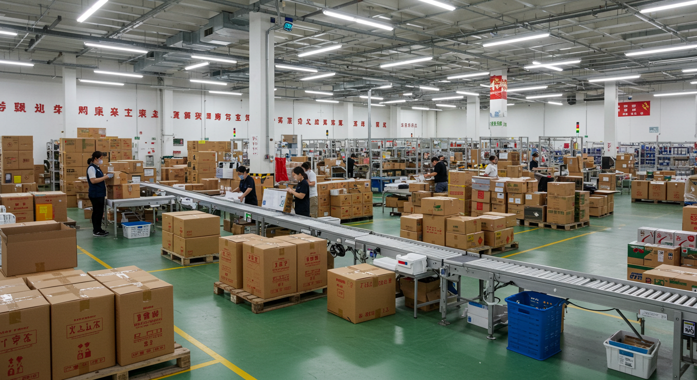 Аэроснимок мультимодального логистического хаба у порта Владивосток с контейнерами