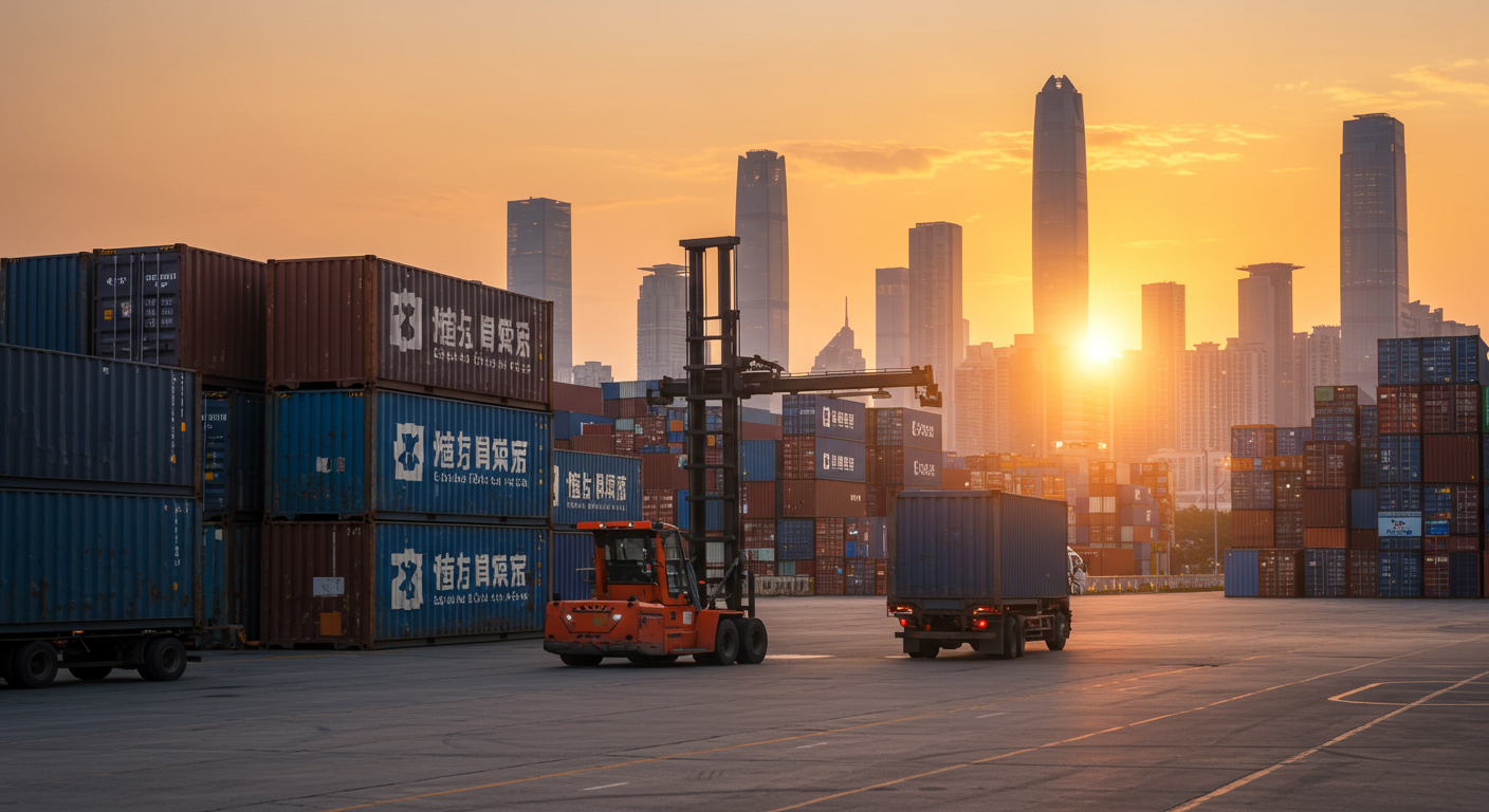 Электронный рынок в Китае, продавцы с гаджетами и ценниками на китайском языке