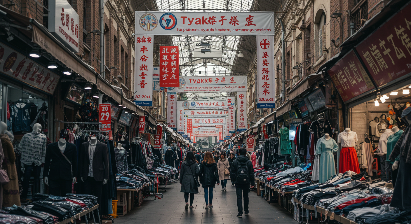 Грузовик GOMARKT разгружает посылки у комплекса ТЯК в Москве