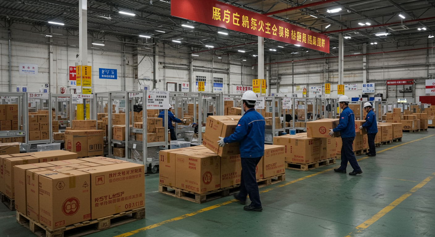 Грузовик с брендингом GOMARKT прибывает в российский центр выполнения заказов