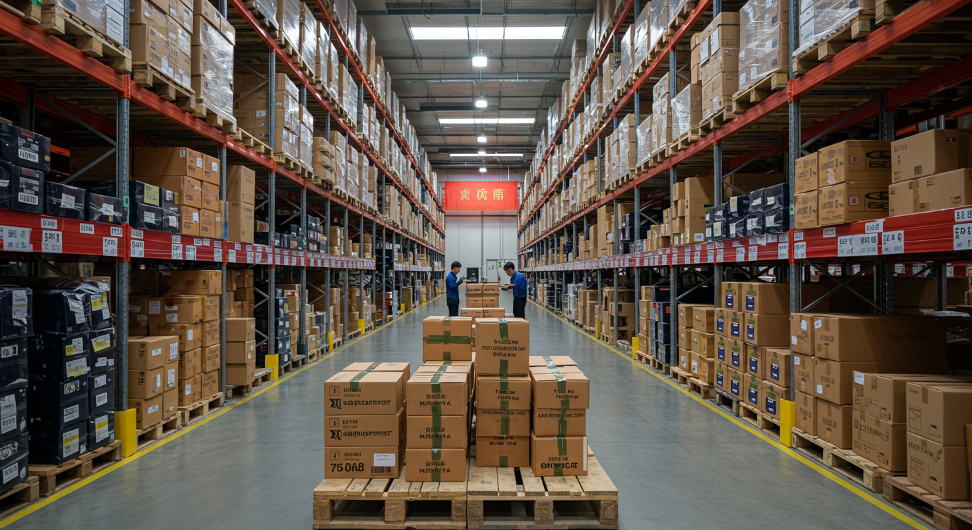 Густой оптовый рынок Садовода с одеждой для мужчин и яркими вывесками