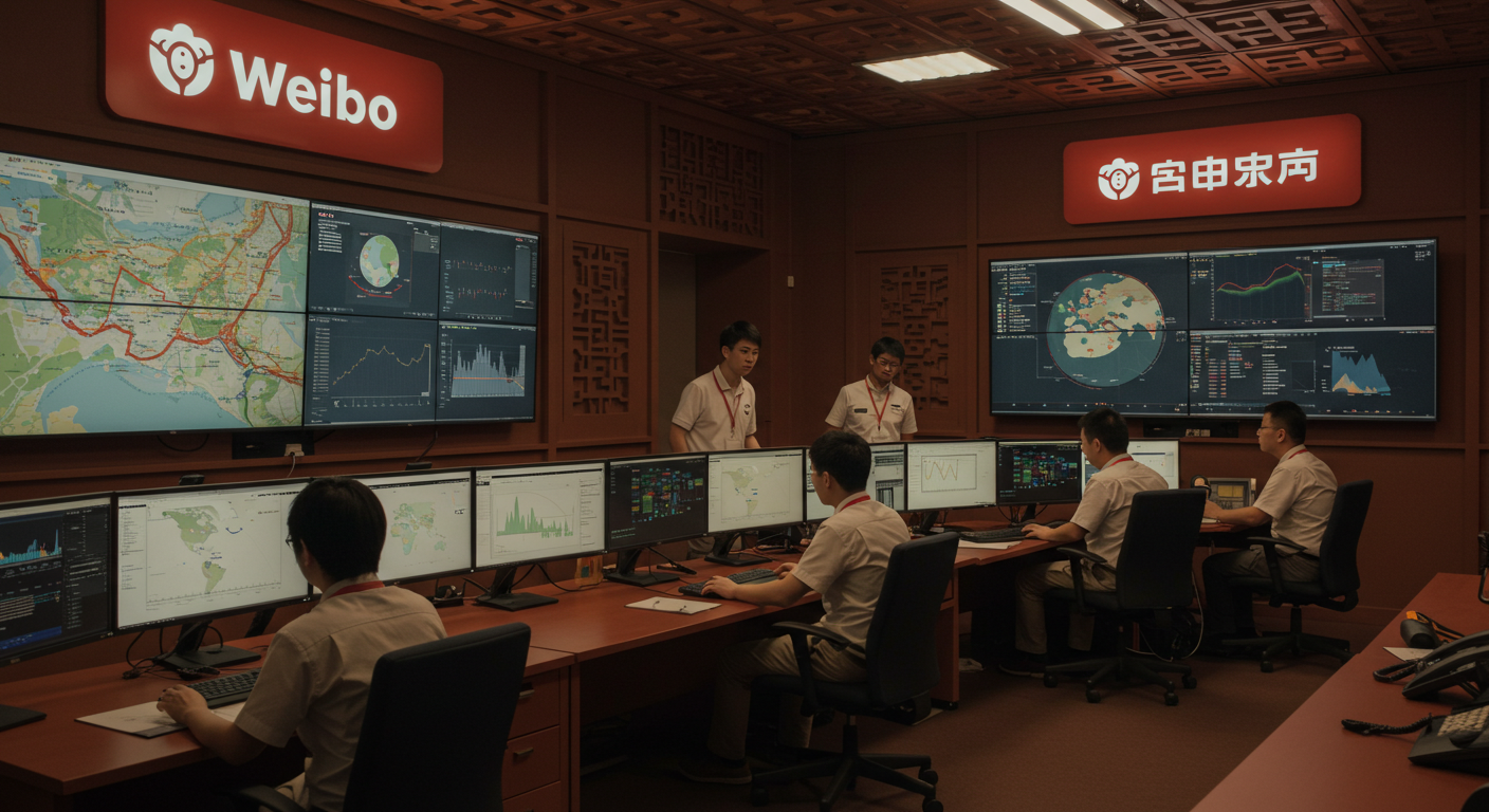 Инфлюенсеры в Шанхае снимают контент на фоне рекламы Weibo и Taobao