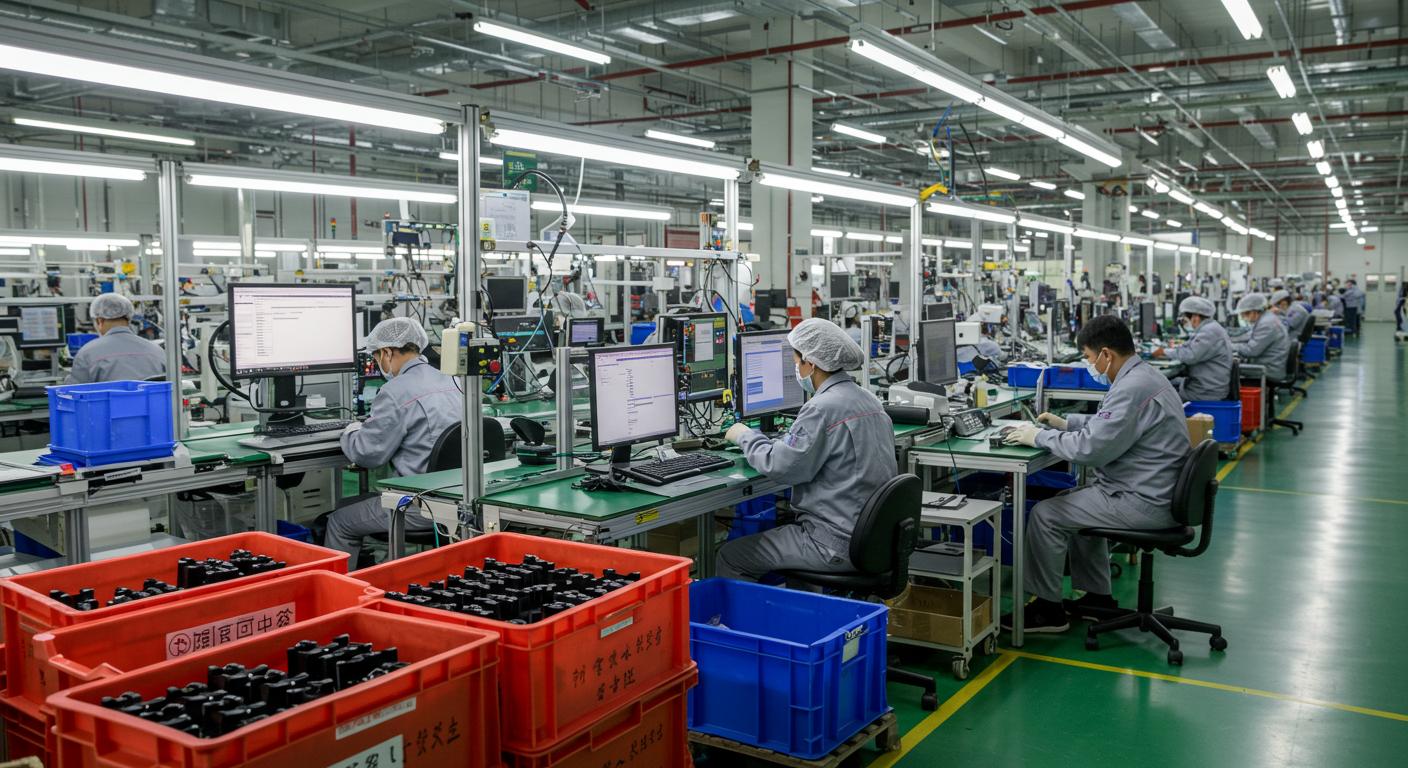 Интерьер российского завода с китайским оборудованием и инженерами на проверке