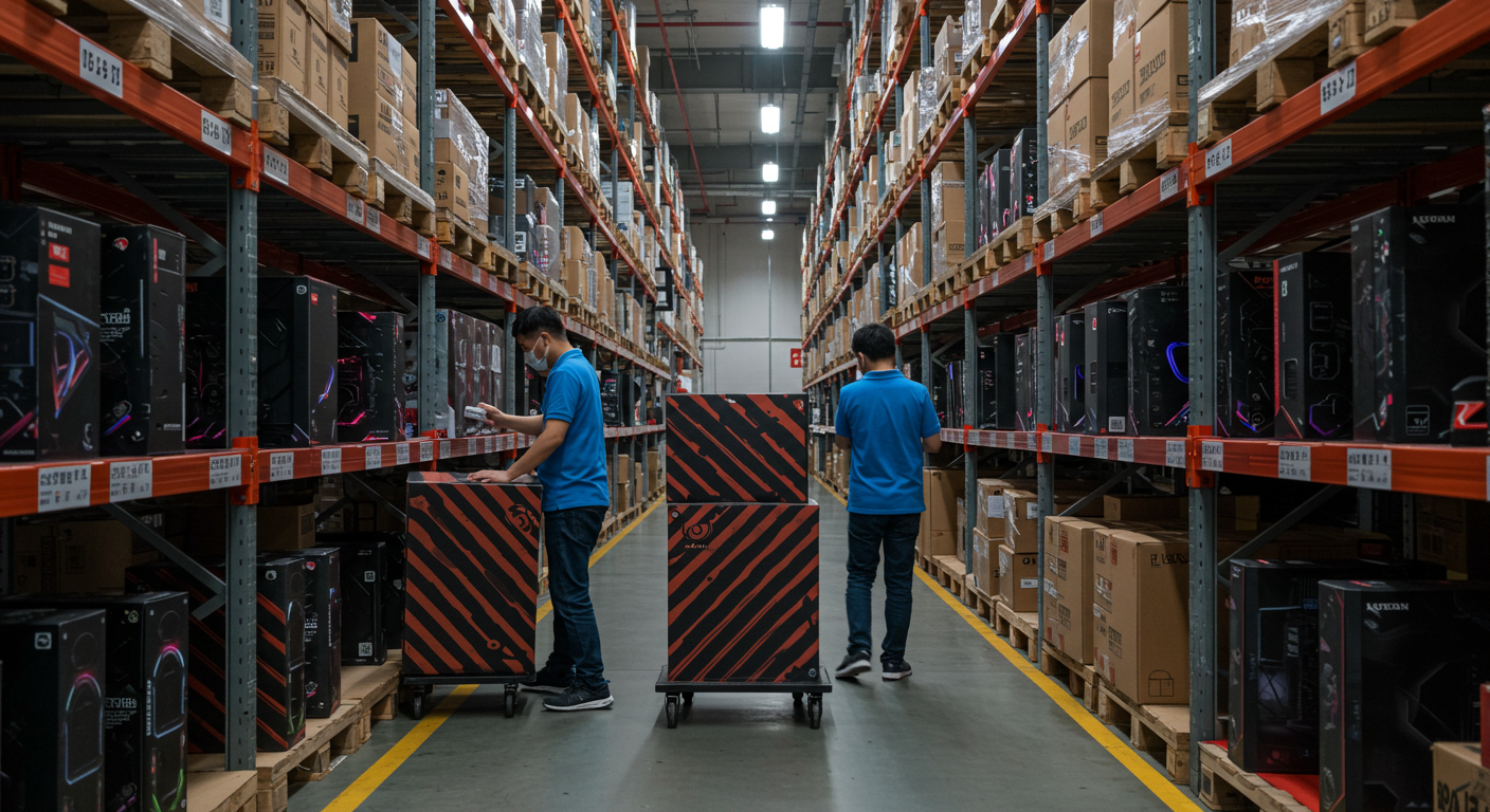 Киберспортивное кафе в Китае с молодыми игроками на ярких игровых устройствах