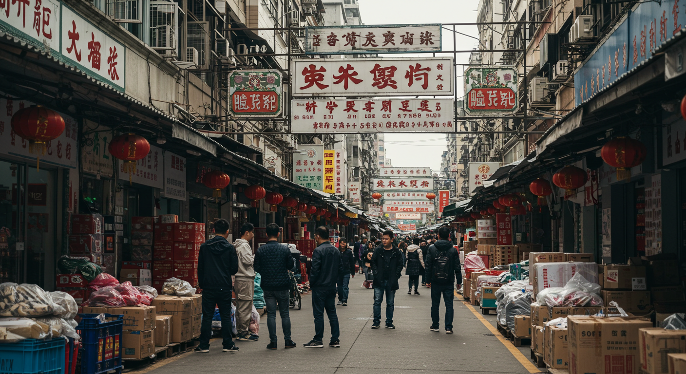 Команда ecommerce обсуждает платформу 1688 в современном китайском офисе