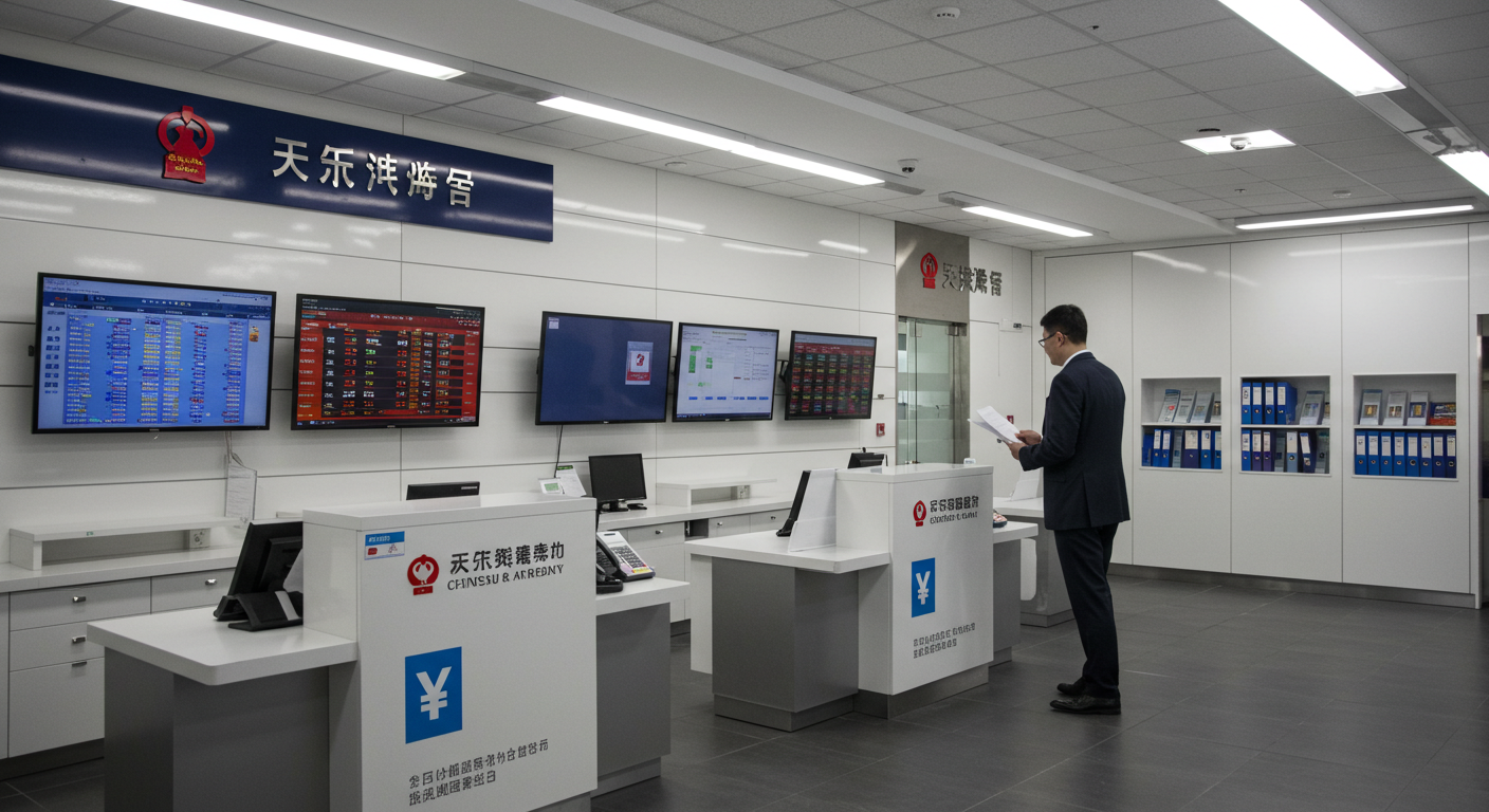 Команда контролирует транзакции CIPS на цифровых экранах с китайскими и российскими сотрудниками