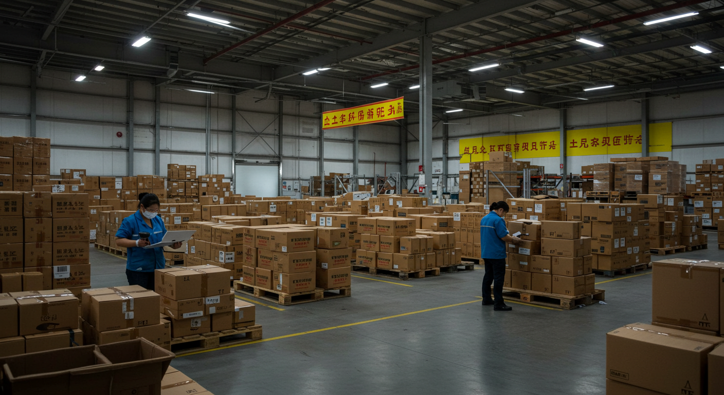 Команда логистов анализирует документы грузоперевозок в офисе с экраном отслеживания