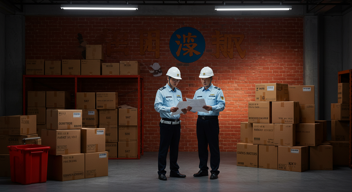 Комната контроля качества товаров с упаковками, сравнение подделок и оригиналов