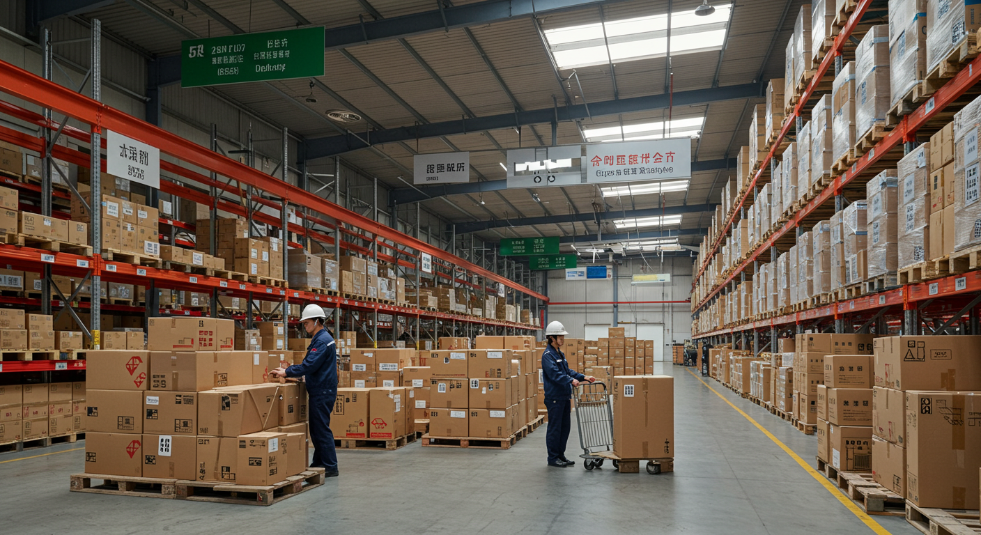 Контейнеры с грузами на взлетной полосе аэропорта Шэньчжэнь для России