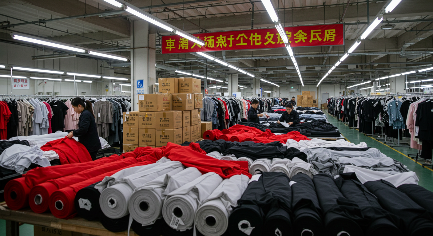 Контейнеры с одеждой загружаются в порту Китая, логистика GOMARKT.RU