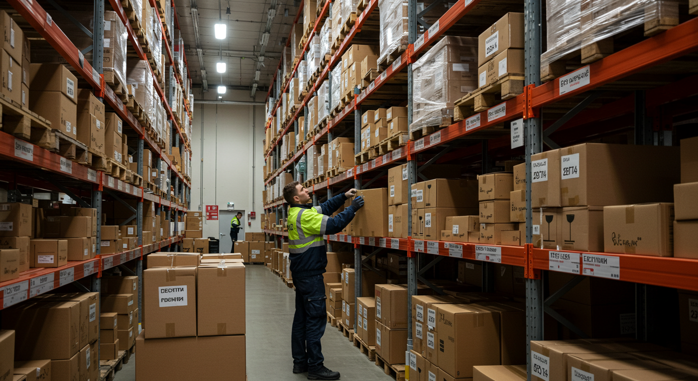 Контейнеры в китайском порту с кранами и грузовыми автомобилями