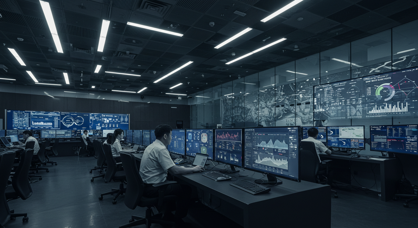 Логистический хаб с грузовиком GOMARKT.RU и таможенными баннерами на китайском языке