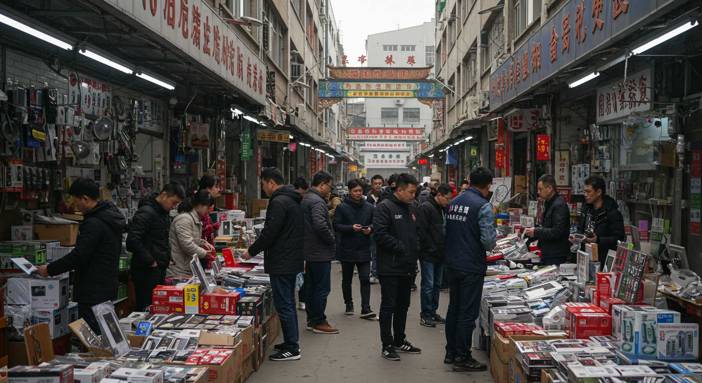 Логистический склад в Китае, работники упаковывают товары для Wildberries и Ozon.