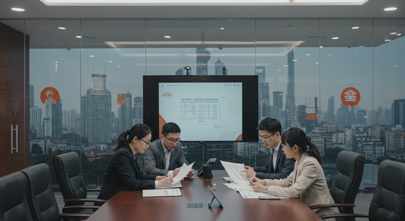 Логистический центр экспорта из Китая с контейнерами и грузовиками на фоне заката