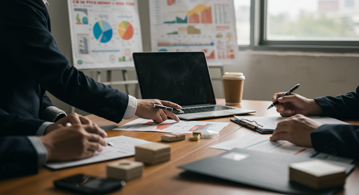 Логистический центр в Шэньчжэне с грузовиками и контейнерами, помеченными EXW и FOB