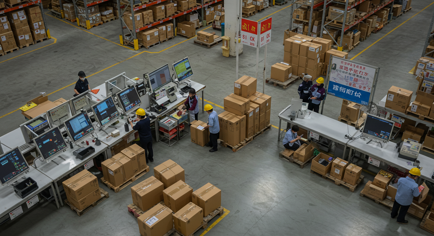 Логистический центр Южные Ворота, разгрузка грузовиков с товарами из Alibaba