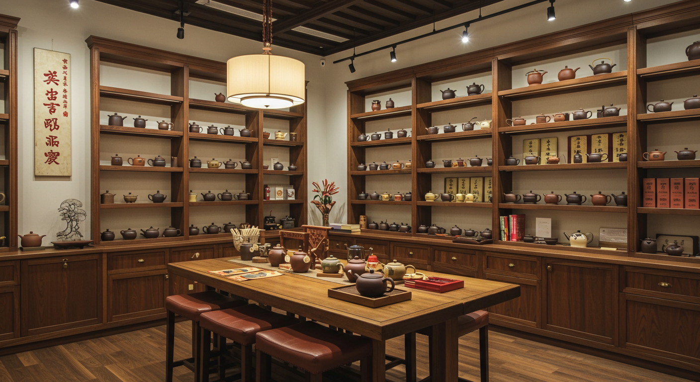 Мастера создают исинские чайники вручную в традиционной китайской陶器 мастерской