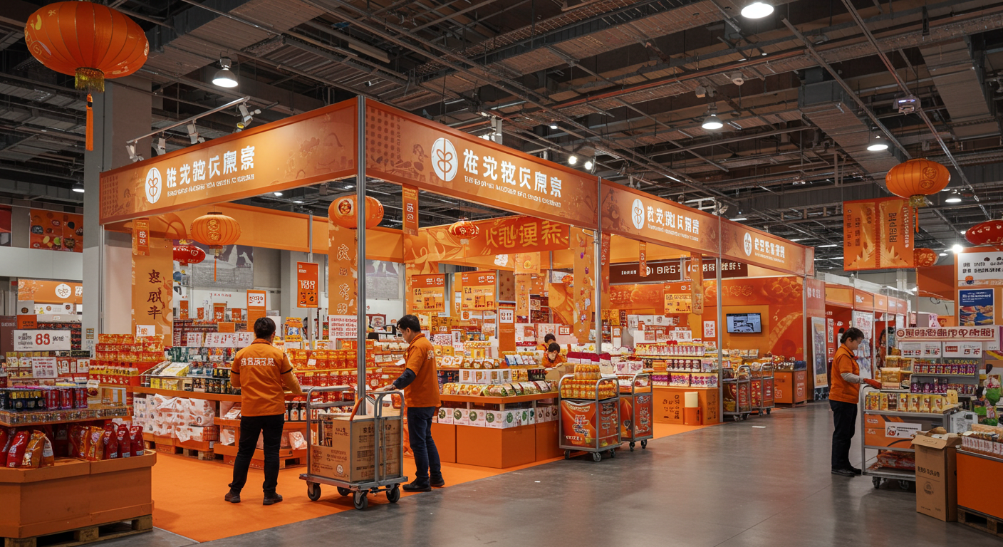 Офис компании GOMARKT с картой маршрута Китай-Россия и работниками за компьютерами