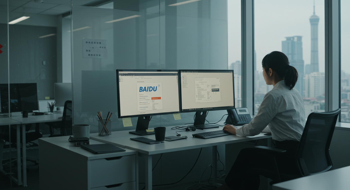 Офис в Шанхае, где профессионалы используют WeChat и видят заблокированные приложения.