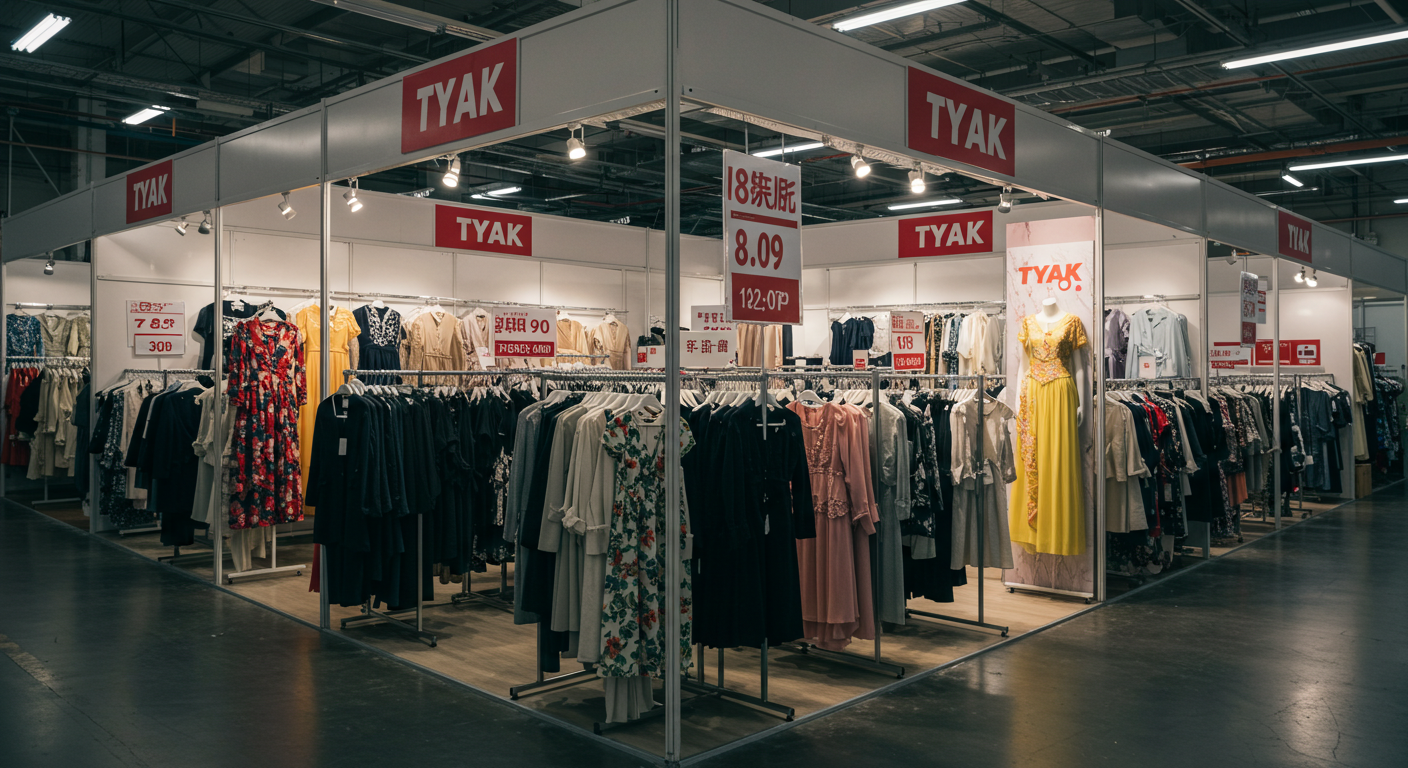 Погрузка запечатанных коробок с платьями на доставку в Москву ТЯК