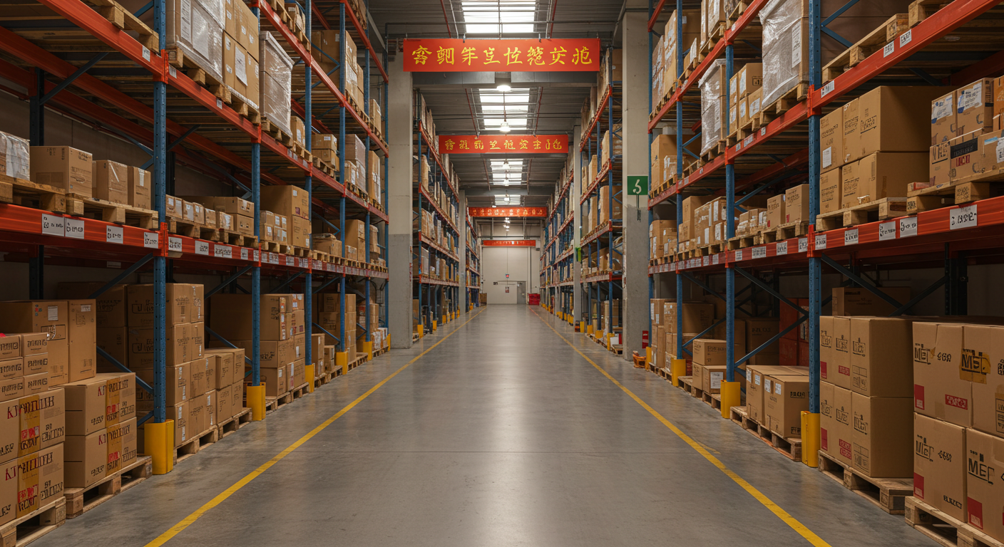 Посылка с Алиэкспресс и оптовая партия с Таобао на фоне китайской архитектуры