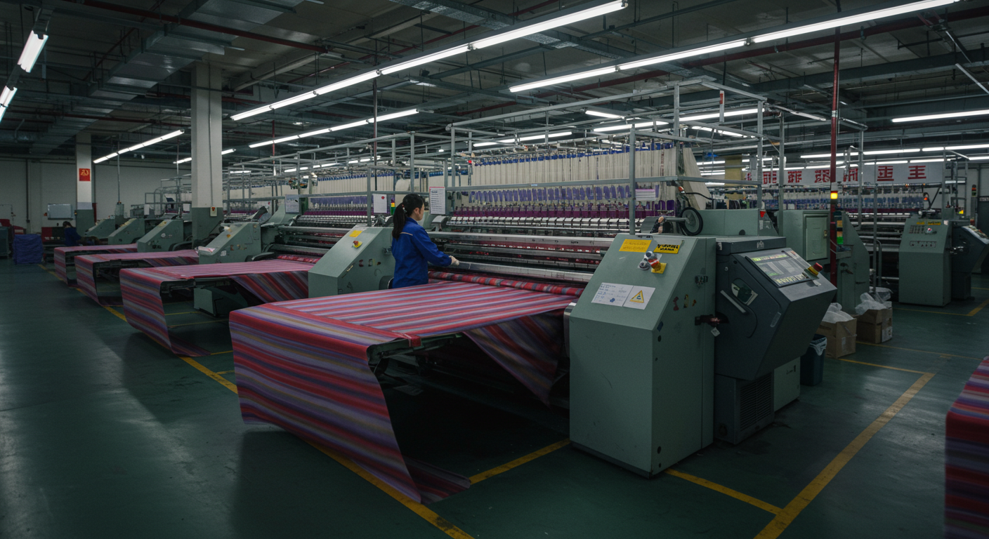 Профессиональный склад с рулонами тканей для оптовой продажи из Китая