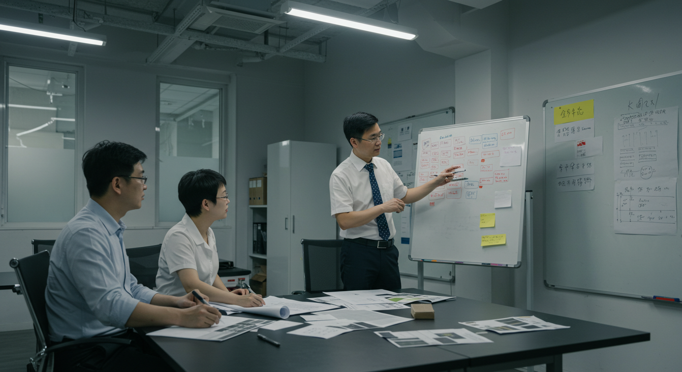 Профессионалы проверяют упакованные товары в современном складе Китая