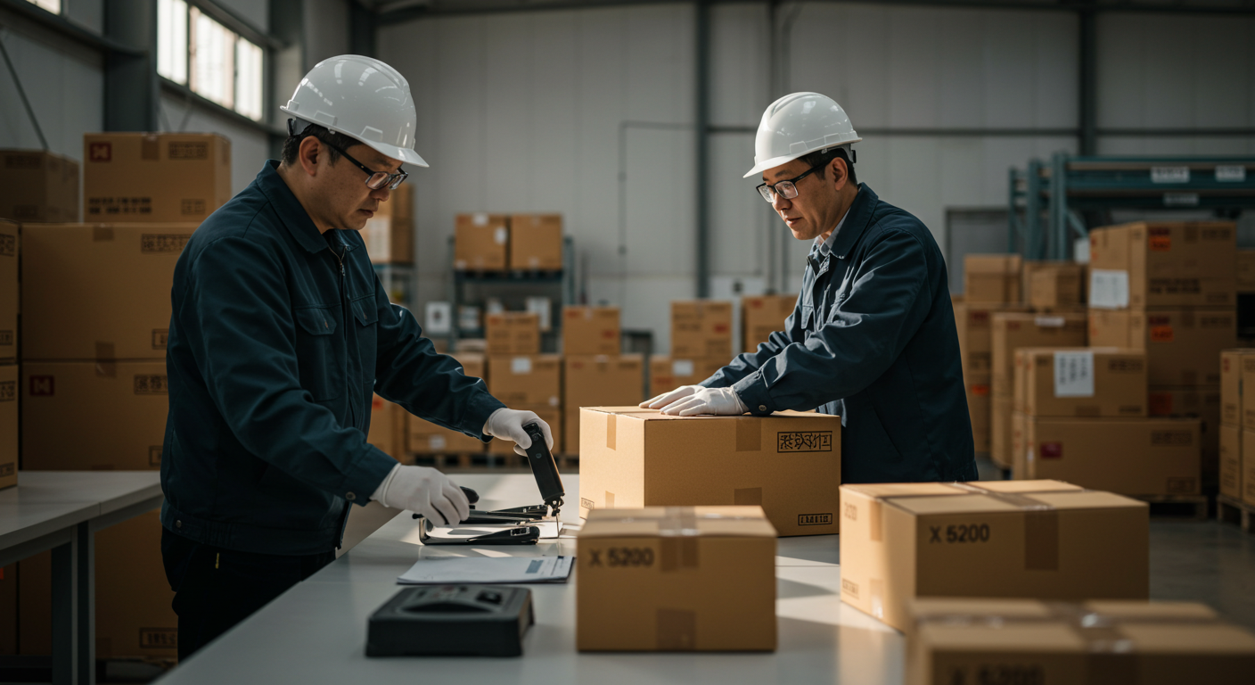 Производственная линия в Китае с инспектором и качественным контролем