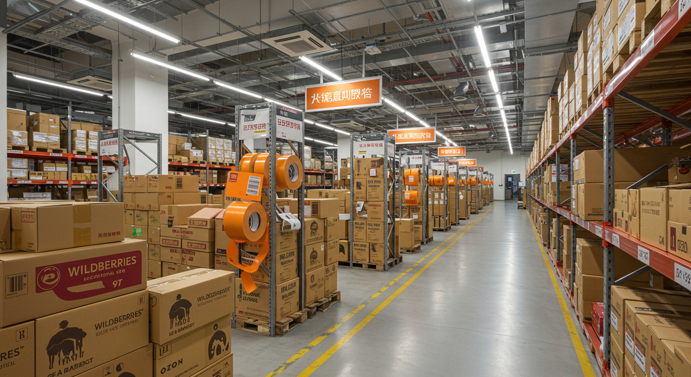 Пункт таможенного контроля в Шэньчжэне с грузовиками и рабочими