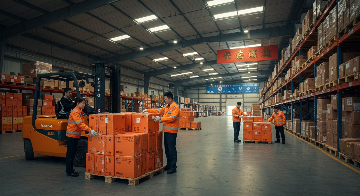 Рабочее место с аналитикой продуктов и образцами упаковки из Китая