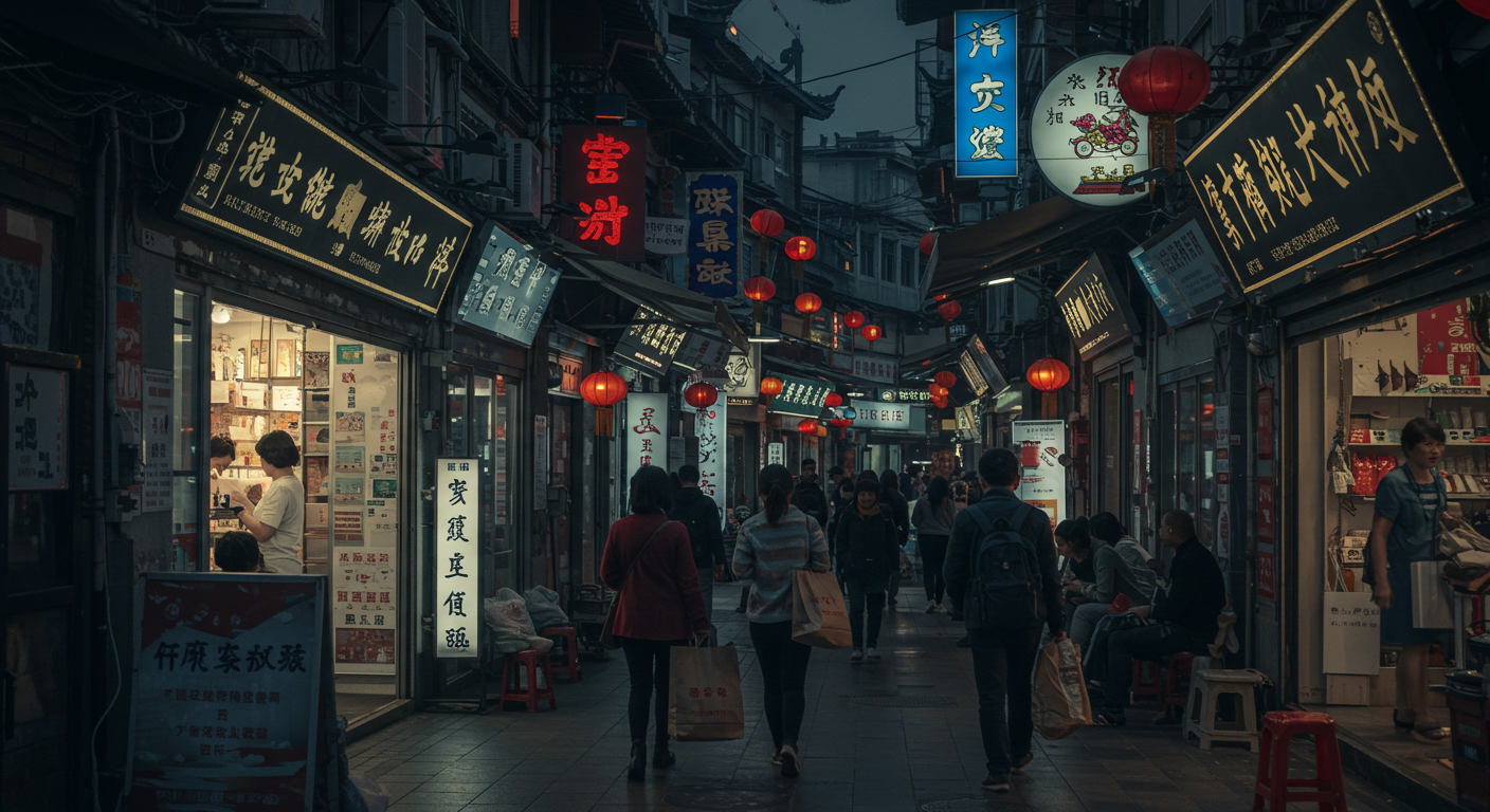 Рабочее место с ноутбуком и образцами товаров с Taobao для бизнеса