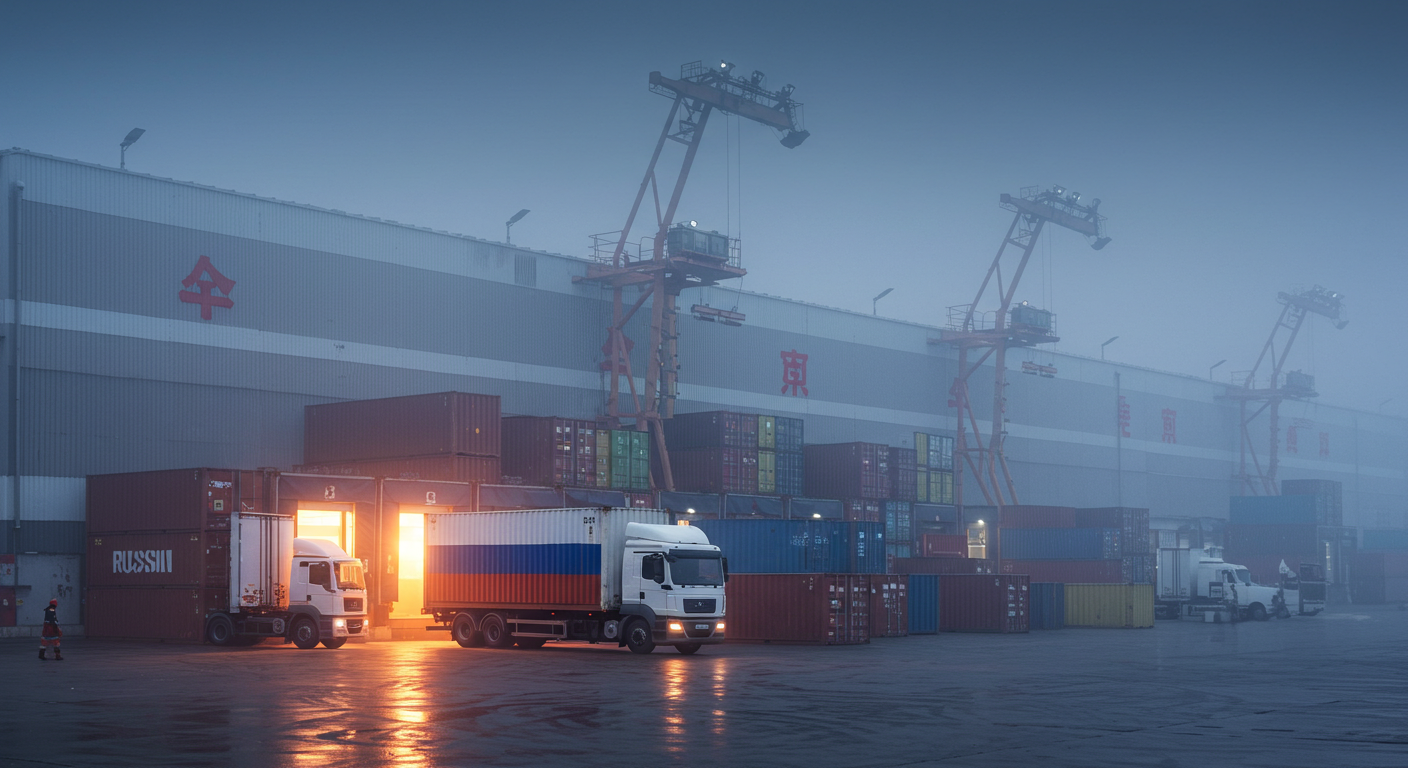 Рабочие проверяют упаковку товаров на складе с электроникой из Китая