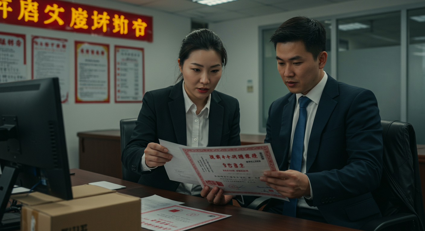 Рабочий инспектирует упаковку в современном китайском складе для отправки в Россию