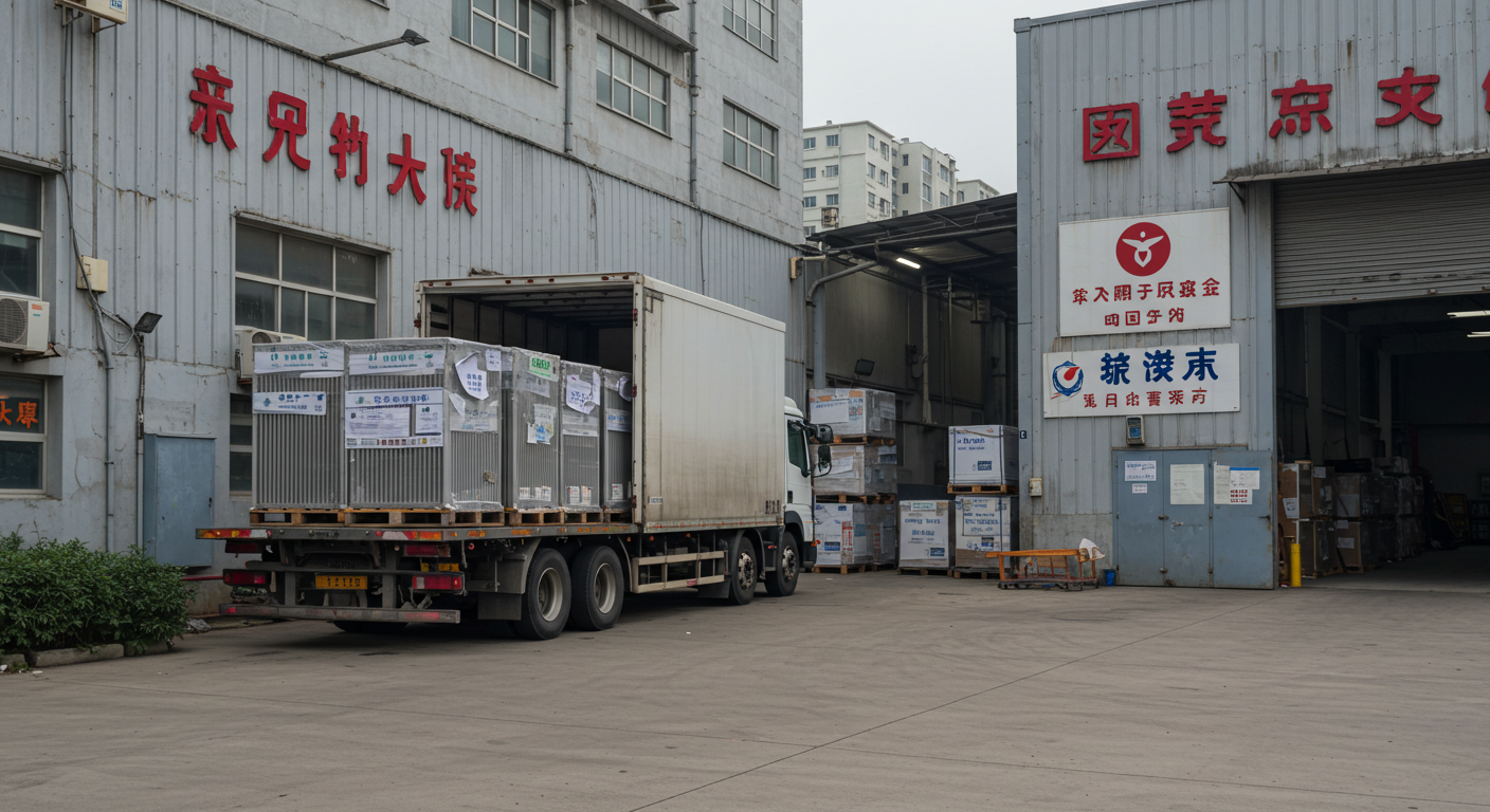 Шоурум на китайском заводе, где выставлены радиаторы и сравнительные таблицы.