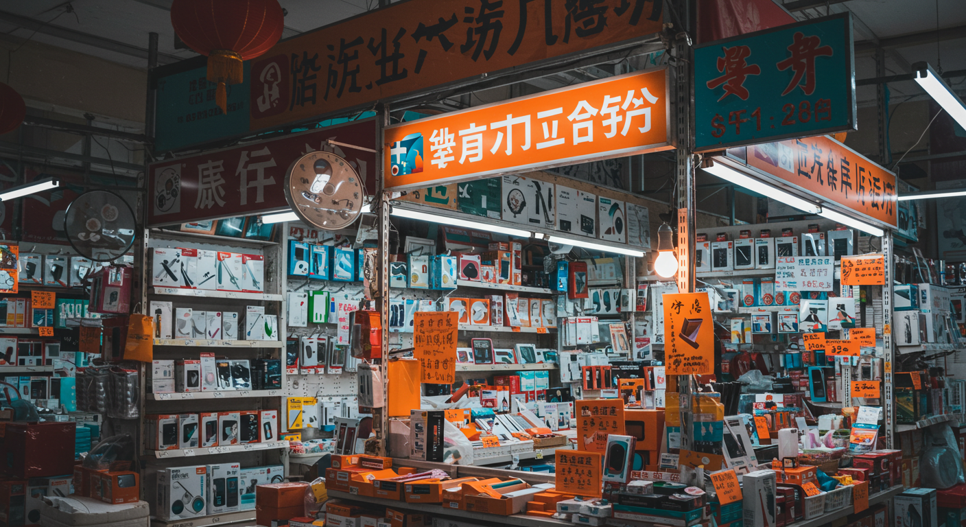 Склад с сотрудниками, проверяющими грузы для России из Китая