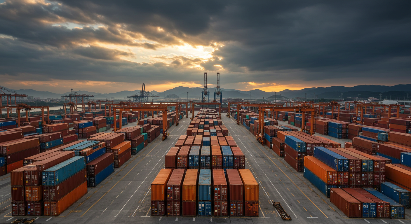 Склад в Китае с работниками, сортирующими посылки для России