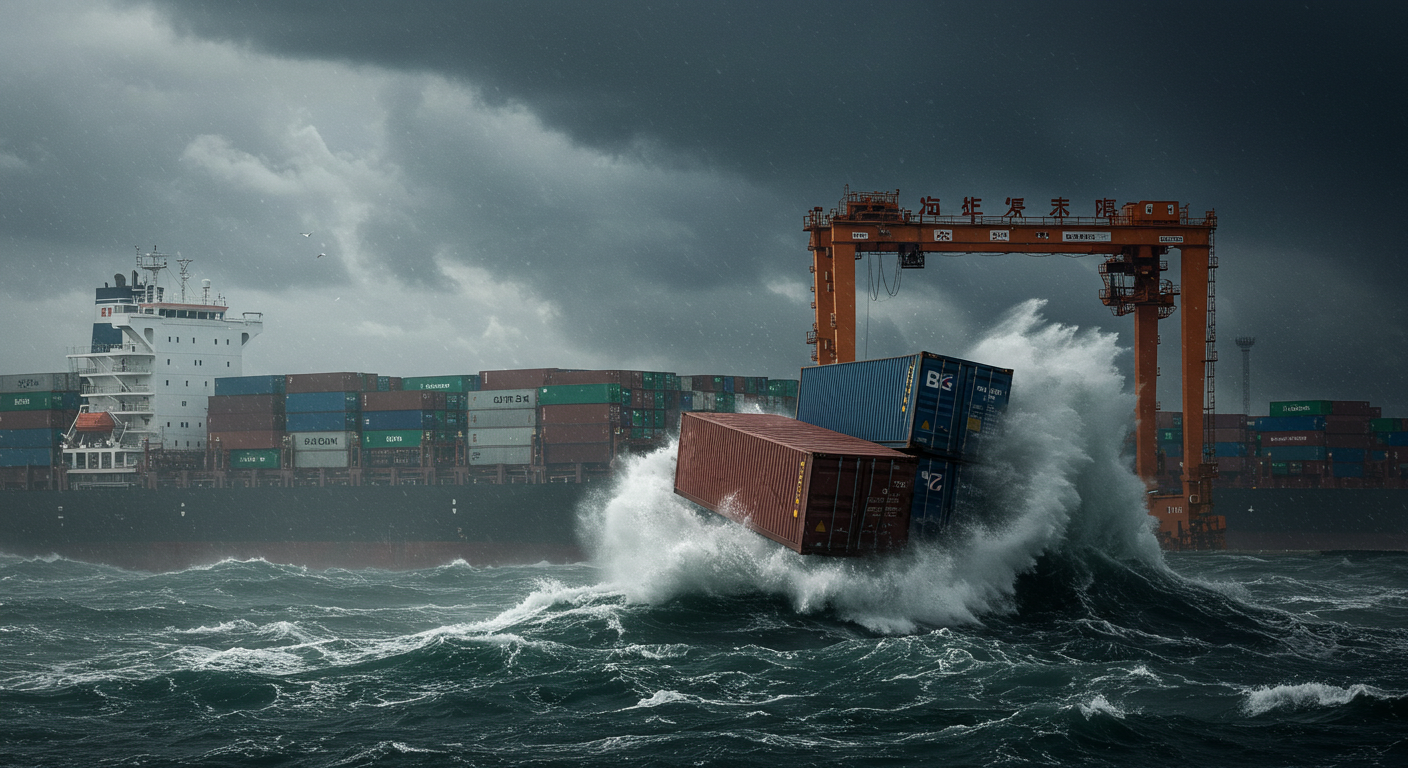 Склад в Китае с коробками и работниками, проверяющими груз и условия страхования