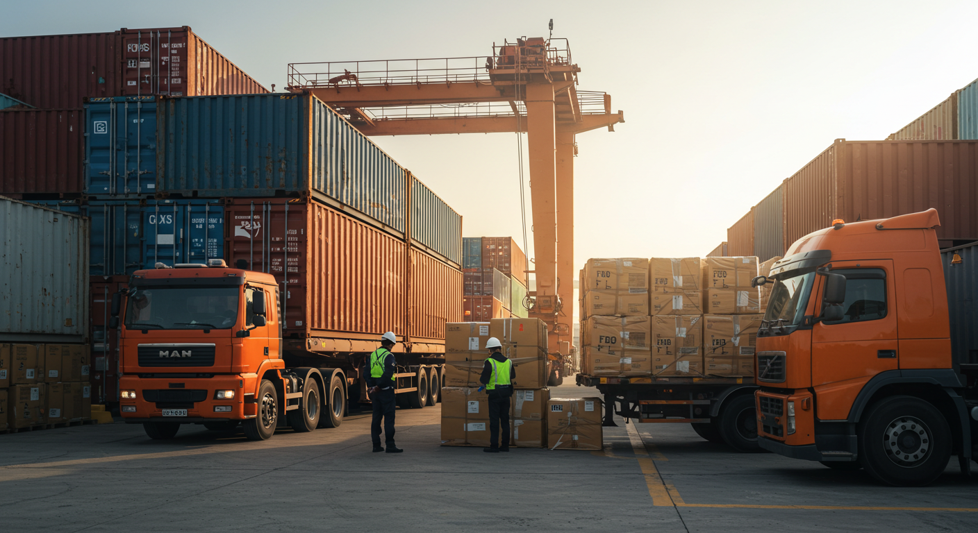 Склад в Китае с работниками и товарами, предназначенными для России