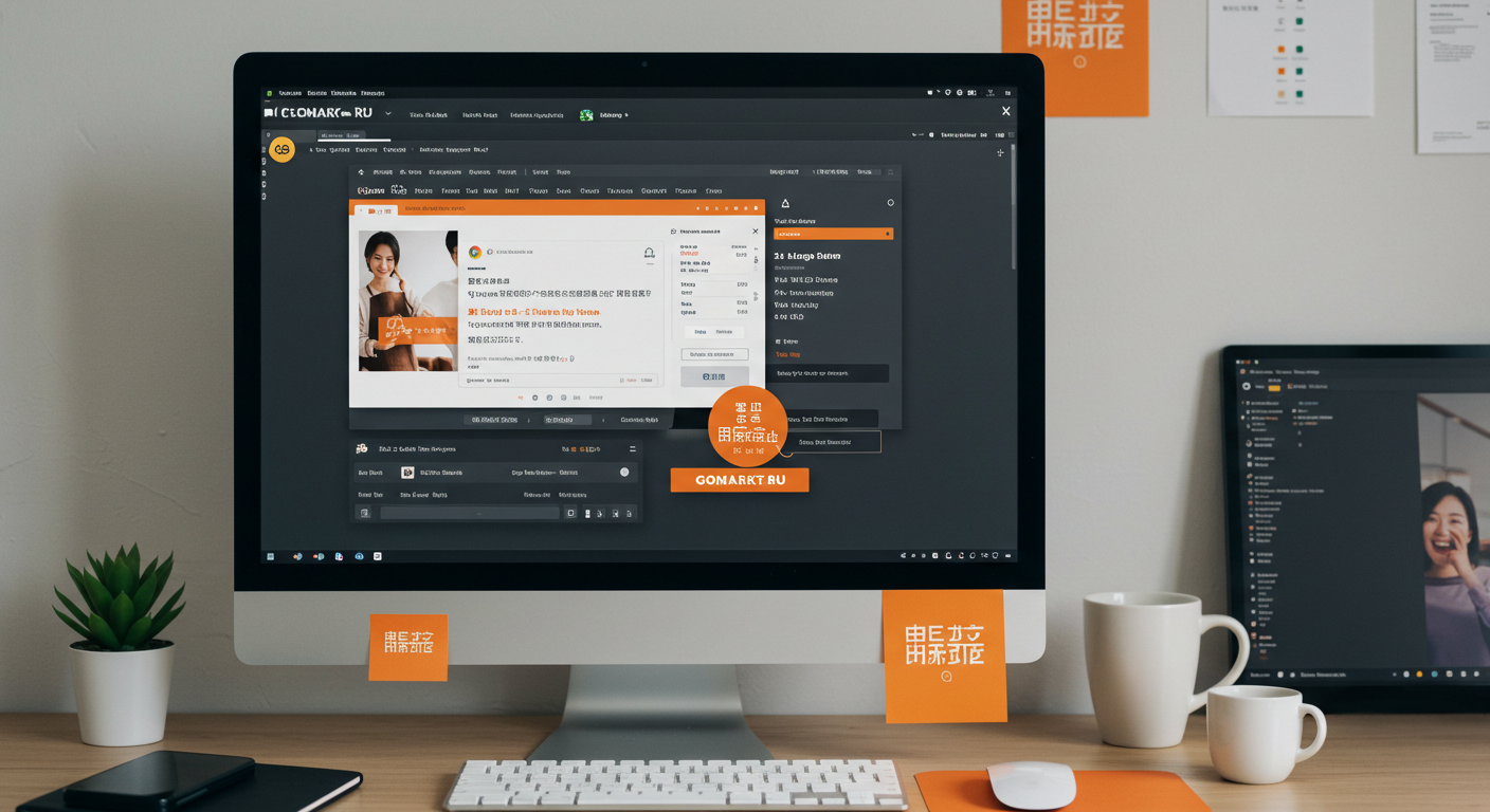 Смартфон с функцией поиска по фото на Таобао в современном офисе