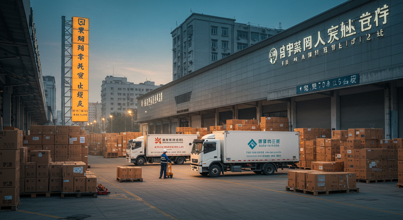 Сотрудники координируют грузы в современном офисе логистики в Китае