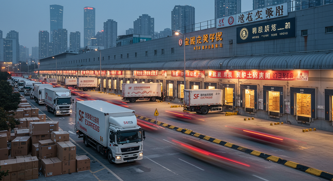 Совещание по планированию логистики с анализом карт доставки и сравнением служб экспресс-доставки