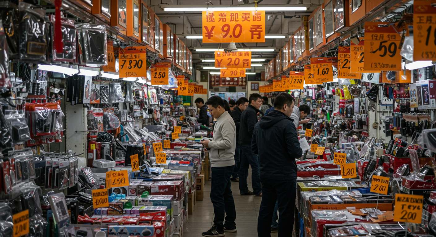 Современный склад в Китае с работниками, сортирующими посылки для доставки в Россию