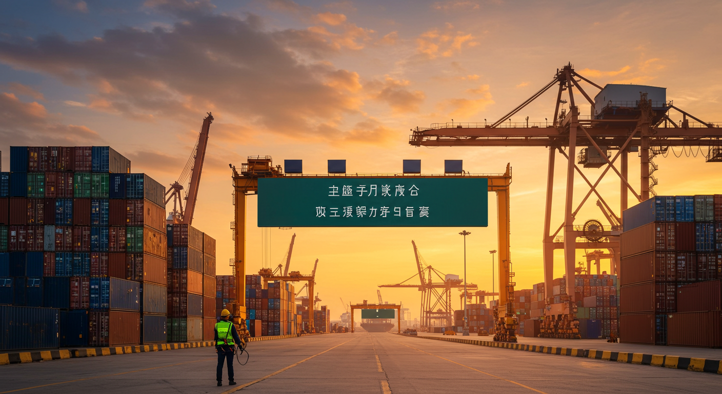 Современный грузовой поезд с 40-футовыми контейнерами на китайских железнодорожных путях