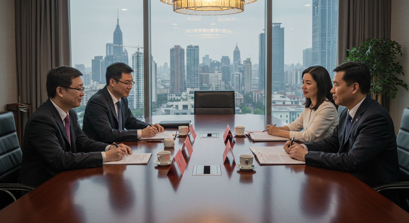 Современный китайский завод, рабочие собирают электронные устройства