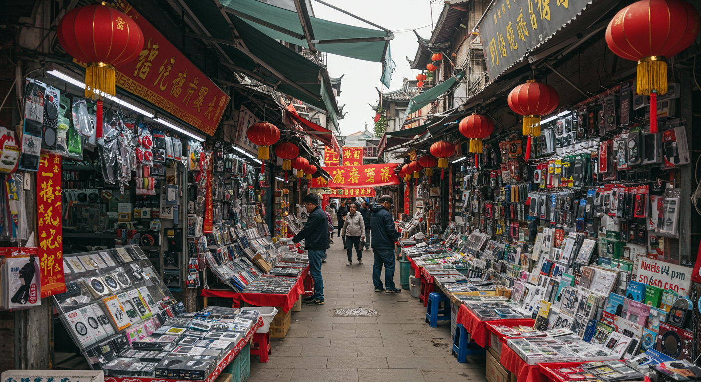 Современный логистический хаб в Китае с сортировкой посылок