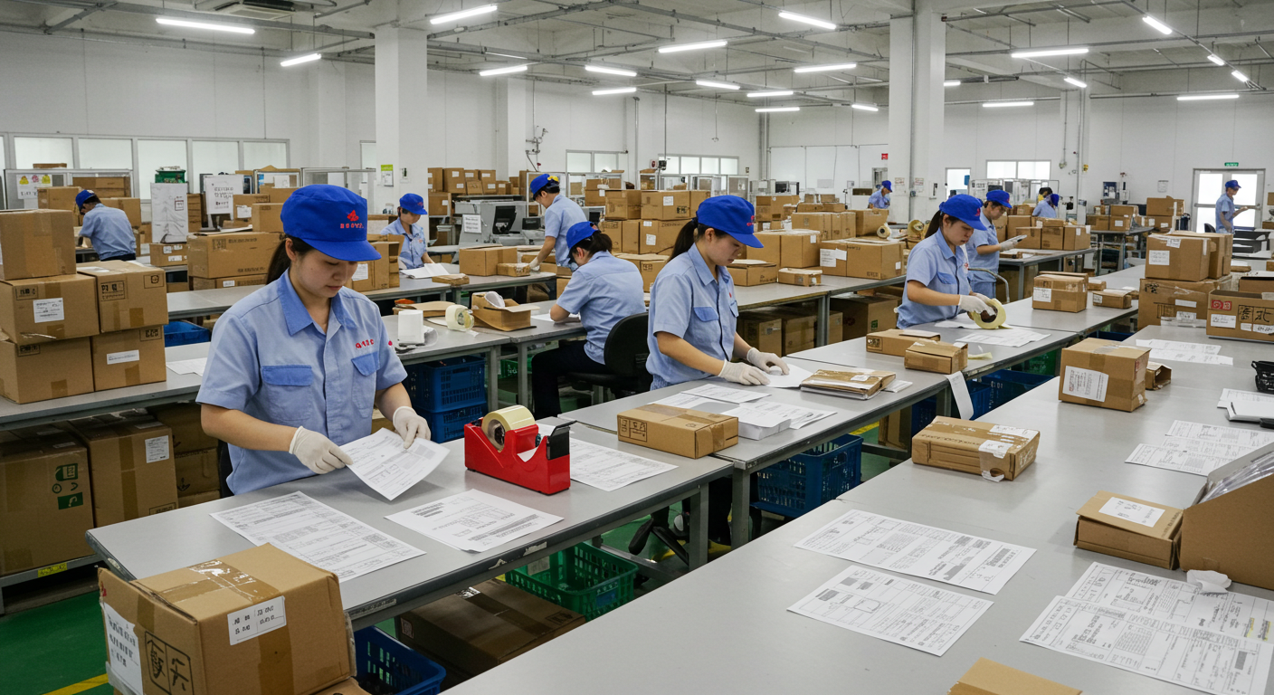 Современный офис логистической компании с документами для оформления грузов