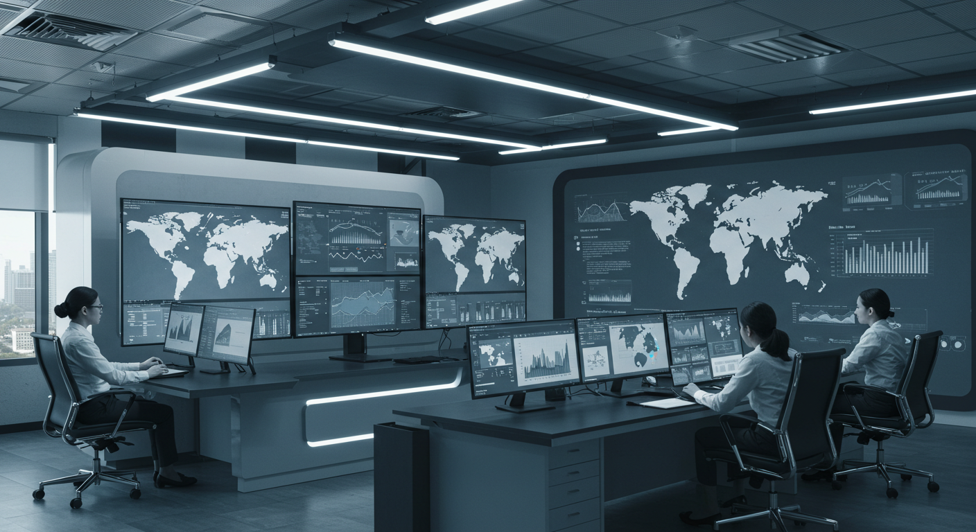 Современный офис профессионалов, обсуждающих контракты с Китаем