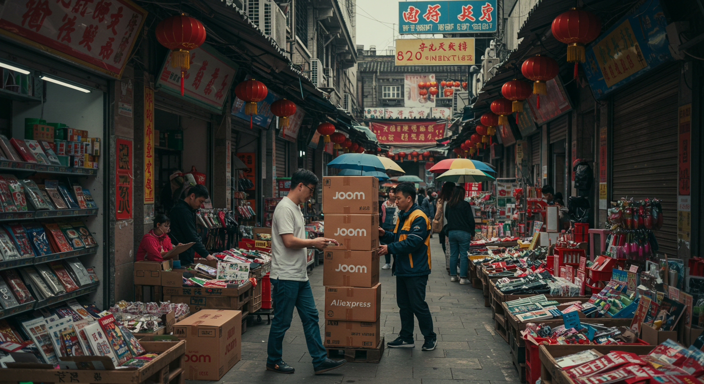 Современный офис в Китае, покупатели обсуждают заказ на Alibaba через ноутбук