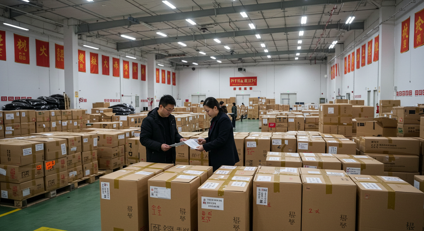 Современный павильон с зимними пуховиками и китайскими вывесками на Садоводе