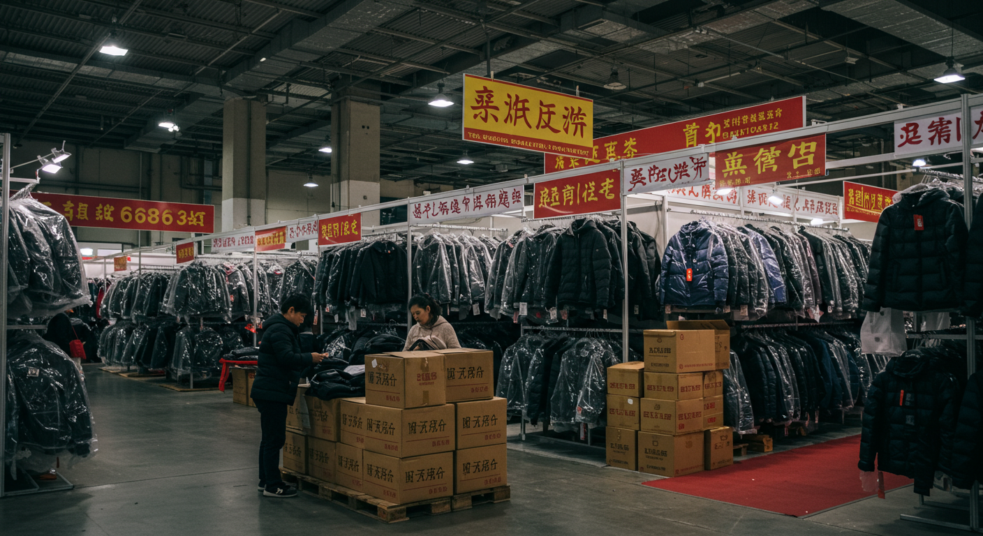 Современный рабочий стол с каталогом курток Садовод и упаковкой товаров